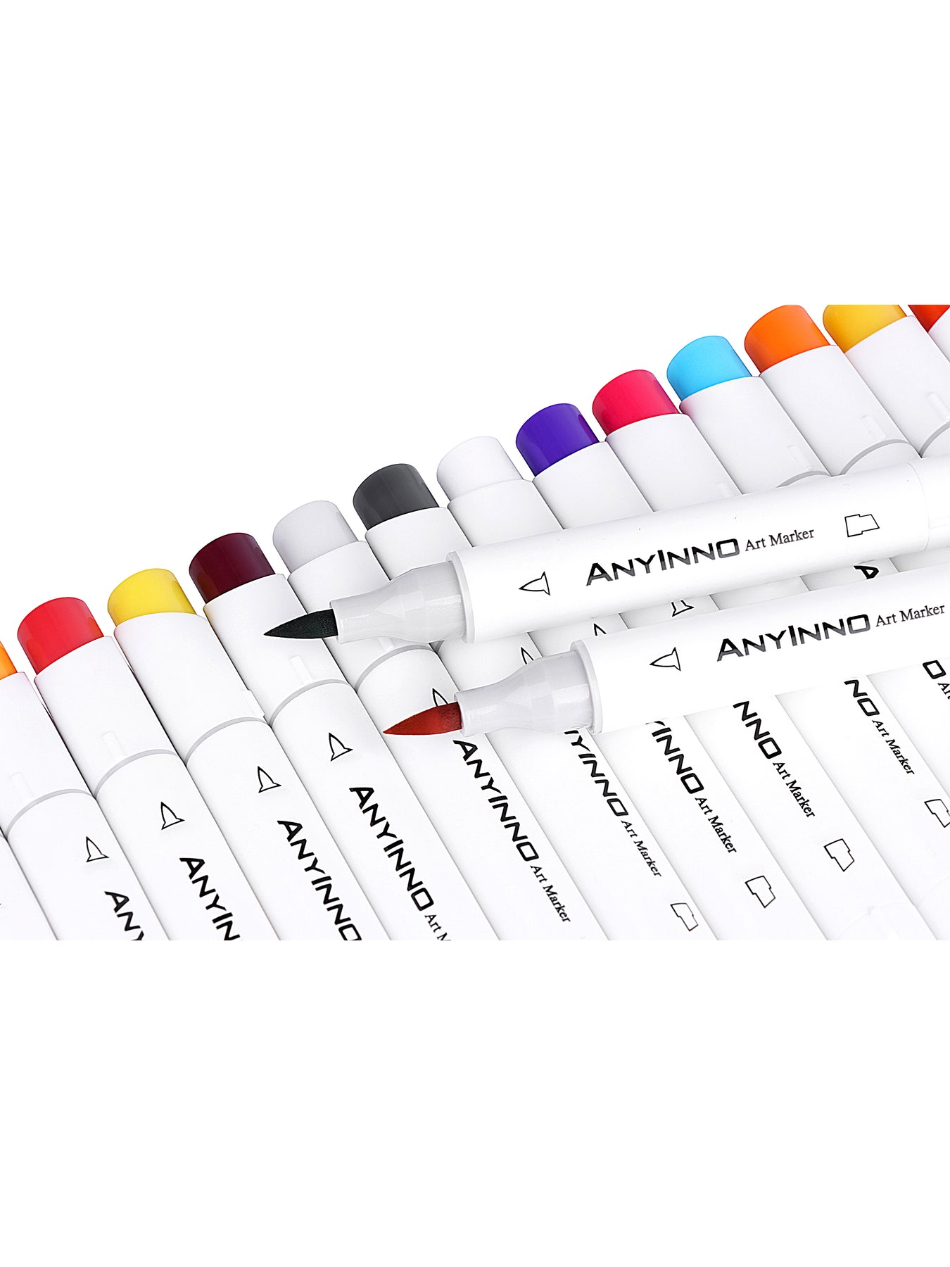 ANYINNO 80 Colors Dual Tips Alcohol-based Art Markers, Fine & Chisel