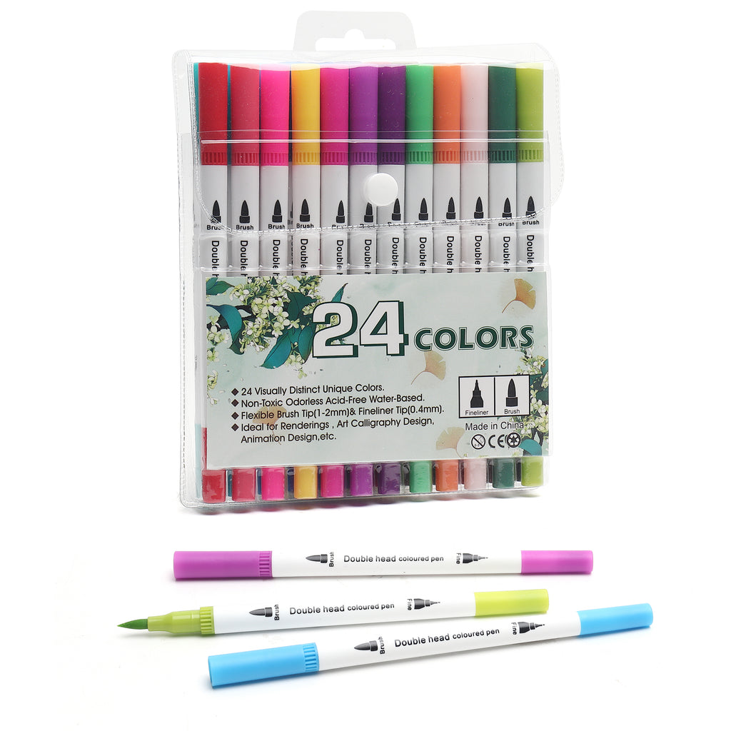 12/24/48/60/100 Colors Double Sided Brush Tip Painting Marker Pens  Watercolor Marker Pens Brush - Buy Watercolor Markers,Watercolor Marker  Pen,Water